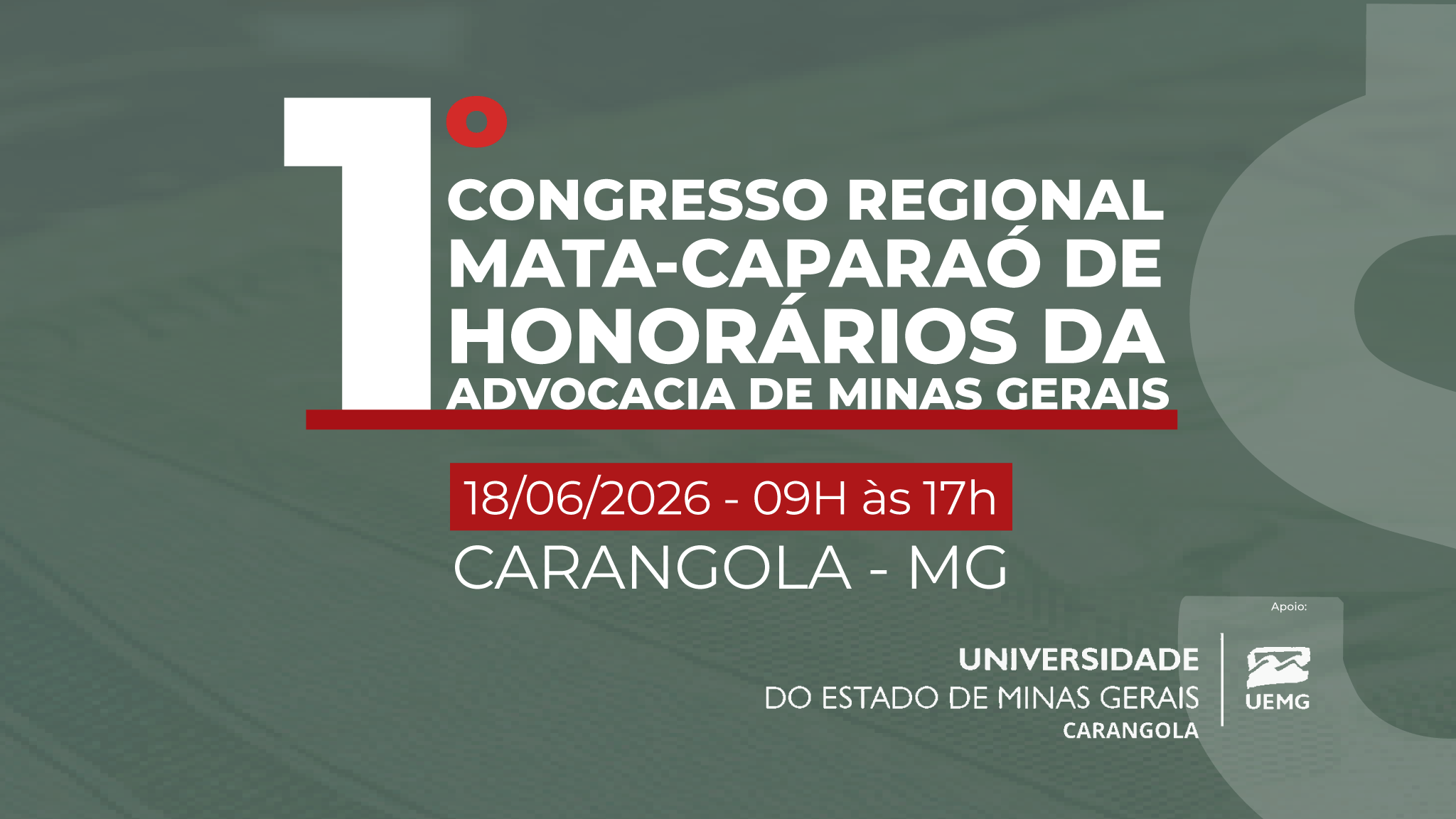 1º CONGRESSO REGIONAL MATA-CAPARAÓ DE HONORÁRIOS DA ADVOCACIA DE MINAS GERAIS